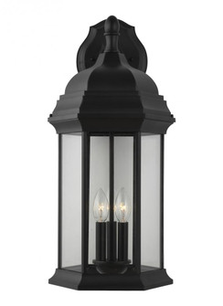 Sevier traditional 3-light outdoor exterior extra large downlight outdoor wall lantern sconce in bla (38|8738703-12)