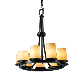 Dakota 9-Light Ring Chandelier (254|CNDL-8766-14-AMBR-NCKL)