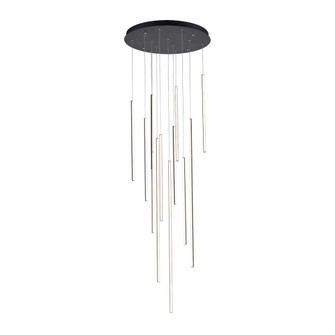 Chute 12 Head Black LED Multi Pendant (461|MP14924-BK)