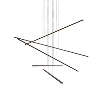 Vega Minor 5 Head Black LED Multi Pendant (461|MP18205-BK)