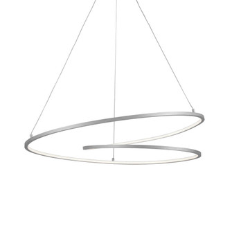 Twist 32-in Antique Silver Dimmable LED Pendant (461|PD11132-AS)