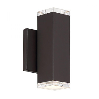BLOCK 2LGT 8IN OUTDOOR SCONCE 3000K (16|WS-W61808-BZ)