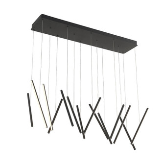 Chute 40-in Black LED Linear Pendant (461|LP14840-BK)