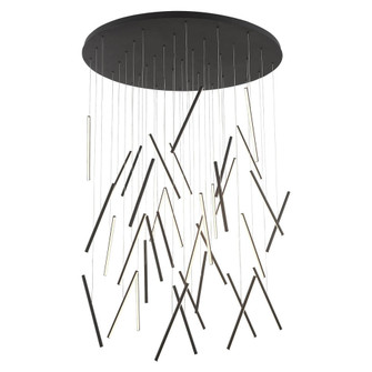 Chute 50-in Black LED Multi Pendant (461|MP14850-BK)