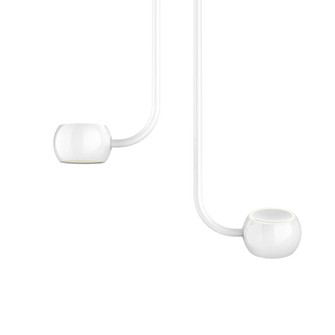 Flux 16-in Gloss White 2 Head Dimmable LED Multi Pendant (461|MP46608-GWH)
