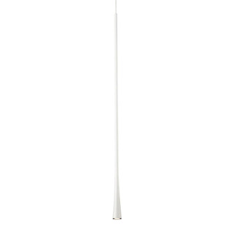 Taper 32-in White Dimmable LED Pendant (461|PD15832-WH)