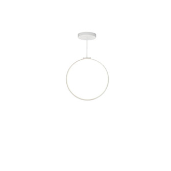 Cirque 24-in White LED Pendant (461|PD82524-WH)