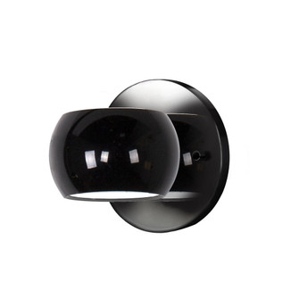 Flux 4-in Gloss Black Dimmable LED Wall Sconce (461|WS46604-GBK)
