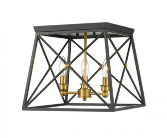 3 Light Flush Mount (276|447F14-MB-OBR)