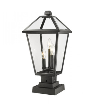 3 Light Outdoor Pier Mounted Fixture (276|579PHBS-SQPM-BK)