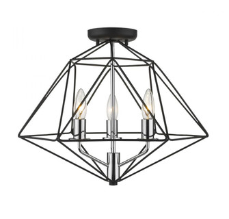 3 Light Semi Flush Mount (276|918SF-MB-CH)