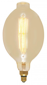 60 Watt BT56 Incandescent vintage style; Amber; 2000 Average rated hours; Medium Base; 120 Volt (27|S2432)