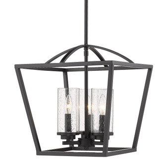 Golden Lighting Mercer 3-light Pendant in Matte Black (36|4309-3P BLK-BLK-SD)