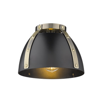 Wry Lighting Aldrich 1-light Flush Mount in Aged Brass (36|6928-FM AB-BLK)