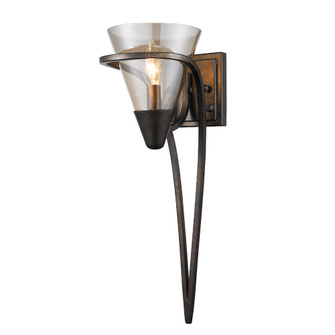 Olympia 1 Light Wall Sconce in Burnt Sienna with Baltic Amber Glass (36|1648-1W BUS)