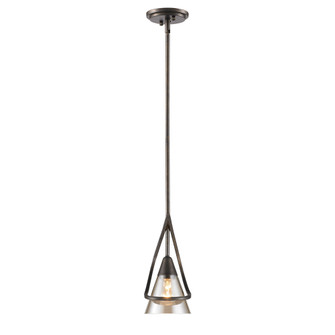 Olympia Mini Pendant in Burnt Sienna with Baltic Amber Glass (36|1648-M1L BUS)