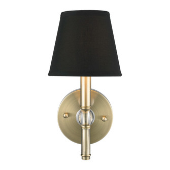 Waverly 1 Light Wall Sconce in Aged Brass with Tuxedo Shade (36|3500-1W AB-GRM)