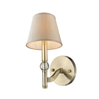 Wry Lighting Waverly 1-light Wall Sconce in Aged Brass and Silken Parchment shade (36|3500-1W AB-PMT)