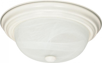 2 Light - 11'' - Flush Mount - Alabaster Glass; Color retail packaging (81|60/6004)