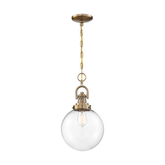 Skyloft- 1 Light Pendant - with Clear Glass - Burnished Brass Finish (81|60/6671)