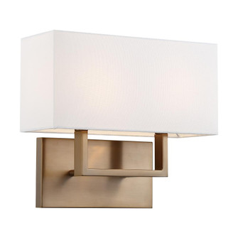Tribeca - 2 Light Vanity - with White Linen Shade - Burnished Brass Finish (81|60/6717)