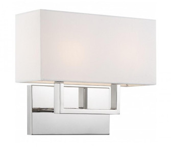 Tribeca - 2 Light Vanity - with White Linen Shade - Polished Nickel Finish (81|60/6718)