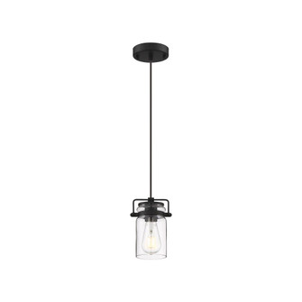 Antebellum - 1 Light Mini Pendant - with Clear Glass -Matte Black Finish (81|60/6732)