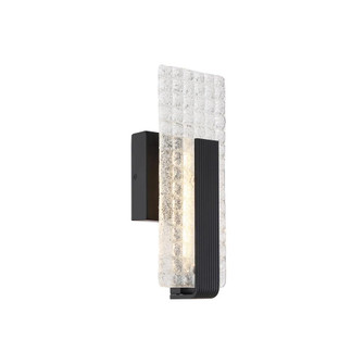 Ceres - LED Wall Sconce - with Ice Cube Glass - Matte Black Finish (81|62/1481)