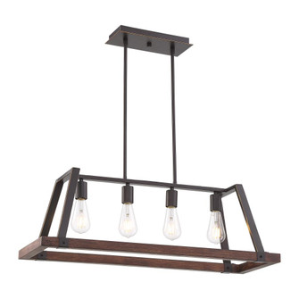 Outrigger - 4 Light Island Pendant with - Mahogany Bronze and Nutmeg Wood Finish (81|60/6894)
