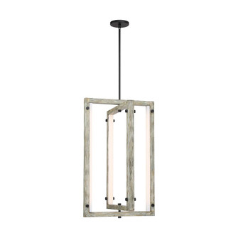 Alta - LED Pendant - Black with Gray Wood Finish (81|62/1551)