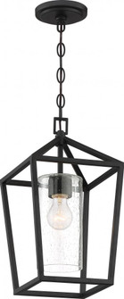 Hopewell- 1 Light Hanging Lantern - with Clear Seeded Glass - Matte Black Finish (81|60/6594)