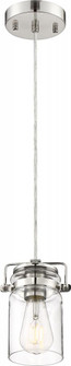 Antebellum - 1 Light Mini Pendant - with Clear Glass -Polished Nickel (81|60/6734)
