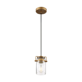 Antebellum - 1 Light Mini Pendant - with Clear Glass -Vintage Brass Finish (81|60/6735)