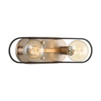 Chassis- 2 Light Vanity - Copper Brushed Brass and Matte Black Finish (81|60/6652)