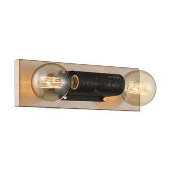 Passage - 2 Light Vanity - Copper Brushed Brass Finish with Black Mesh (81|60/6662)