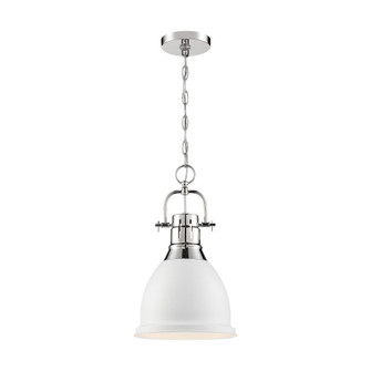Watson - 1 Light Pendant - Polished Nickel and Matte White Finish (81|60/6752)