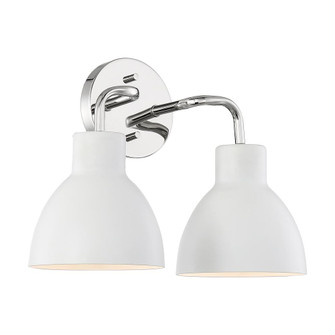 Sloan - 2 Light Vanity- Polished Nickel and Matte White Finish (81|60/6782)