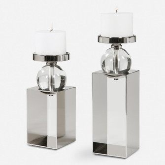 Uttermost Lucian Nickel Candleholders Set/2 (85|17561)