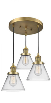 Large Cone 3 Light Multi-Pendant (3442|211/3-BB-G42)