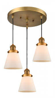 Small Cone 3 Light Multi-Pendant (3442|211/3-BB-G61)