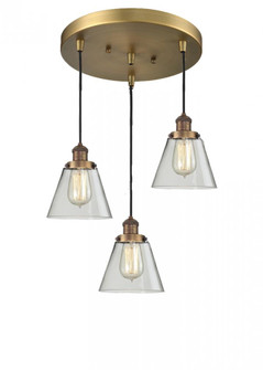 Small Cone 3 Light Multi-Pendant (3442|211/3-BB-G62)