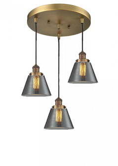Small Cone 3 Light Multi-Pendant (3442|211/3-BB-G63)