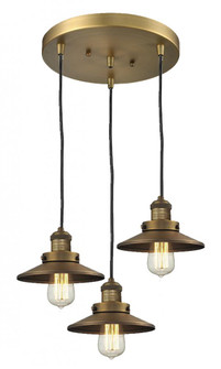 Railroad 3 Light Multi-Pendant (3442|211/3-BB-M4)