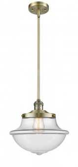 Oxford - 1 Light - 12 inch - Antique Brass - Stem Hung - Mini Pendant (3442|201S-AB-G542-LED)