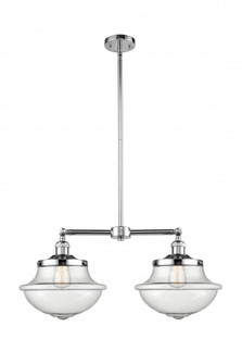 Oxford - 2 Light - 25 inch - Polished Chrome - Stem Hung - Adjustable Island Light (3442|209-PC-G544-LED)