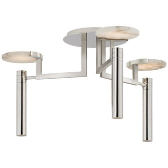 Melange Large Floating Disc Semi-Flush Chandelier (279|KW 4015PN-ALB)