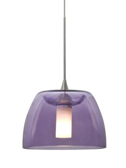 Besa Spur Cord Pendant For Multiport Canopy, Plum, Satin Nickel Finish, 1x3W LED (127|X-SPURPL-LED-SN)
