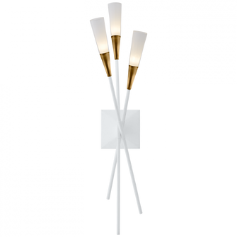 Stellar Triple Tail Sconce (279|CHD 2602WHT)