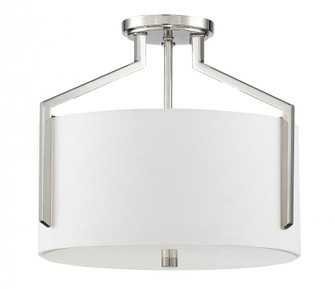 Elara Collection - 3 Light - Semi-Flush - 15''W - 12.75''H - Polished Nickel Finish (21|93911-PN)