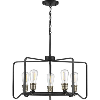 Foster Collection Five-Light Gilded Iron Farmhouse Chandelier Light (149|P400153-071)